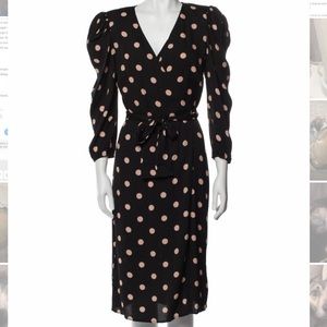 Reformation polka dot wrap dress